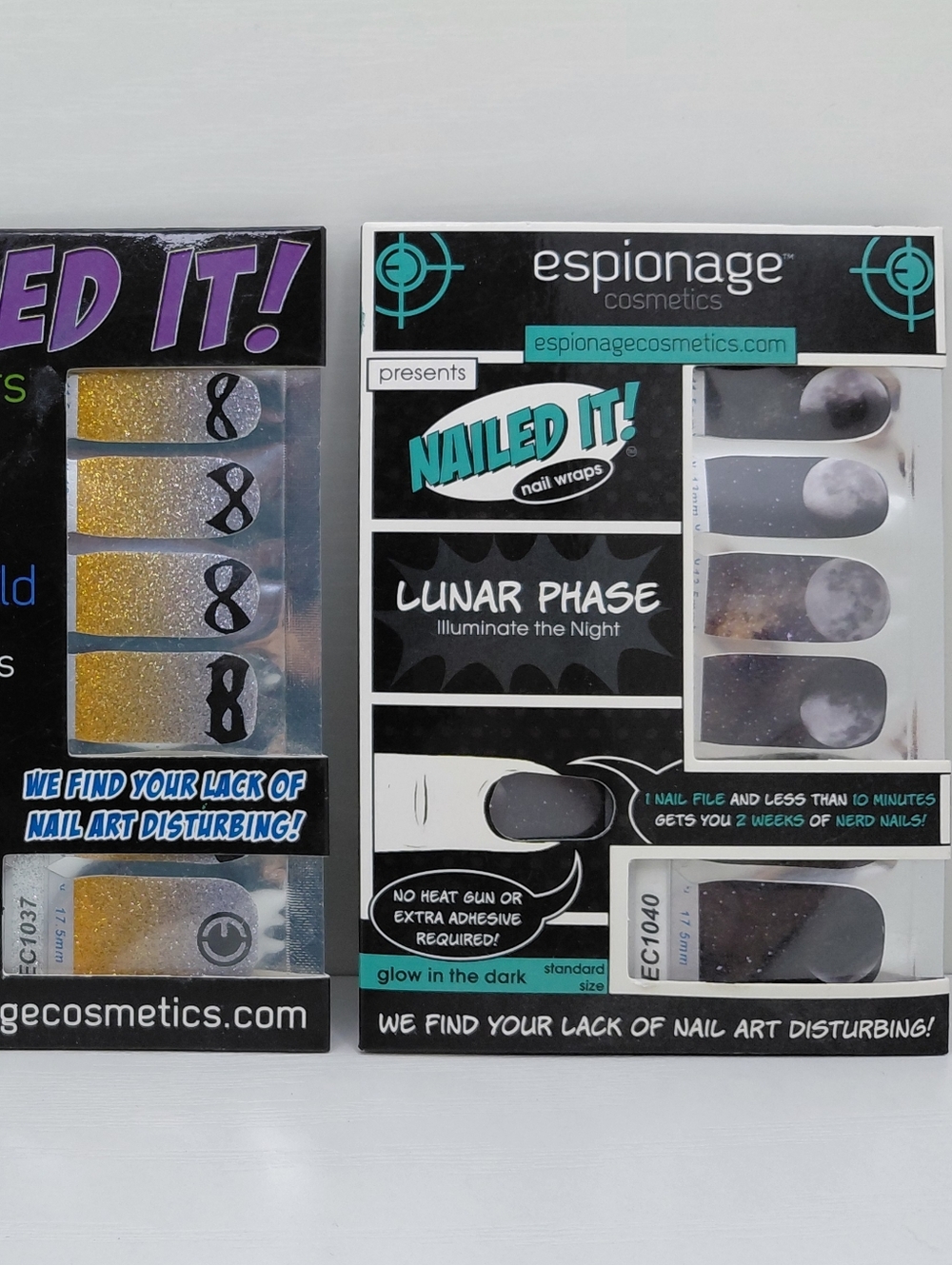 NWT Espionage Nailed It! Nail Wraps: Dogs, Super Heroes, Lunar Phase Claw Covers - Picture 4 of 9